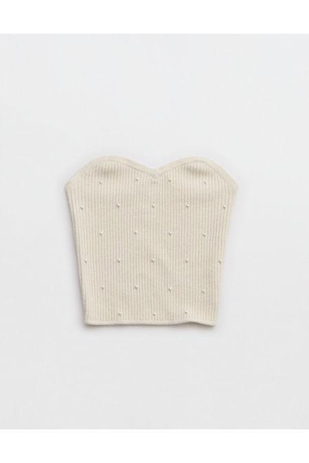 Aerie Pearl Ribbed Sweater Tube Top Women's Product Image