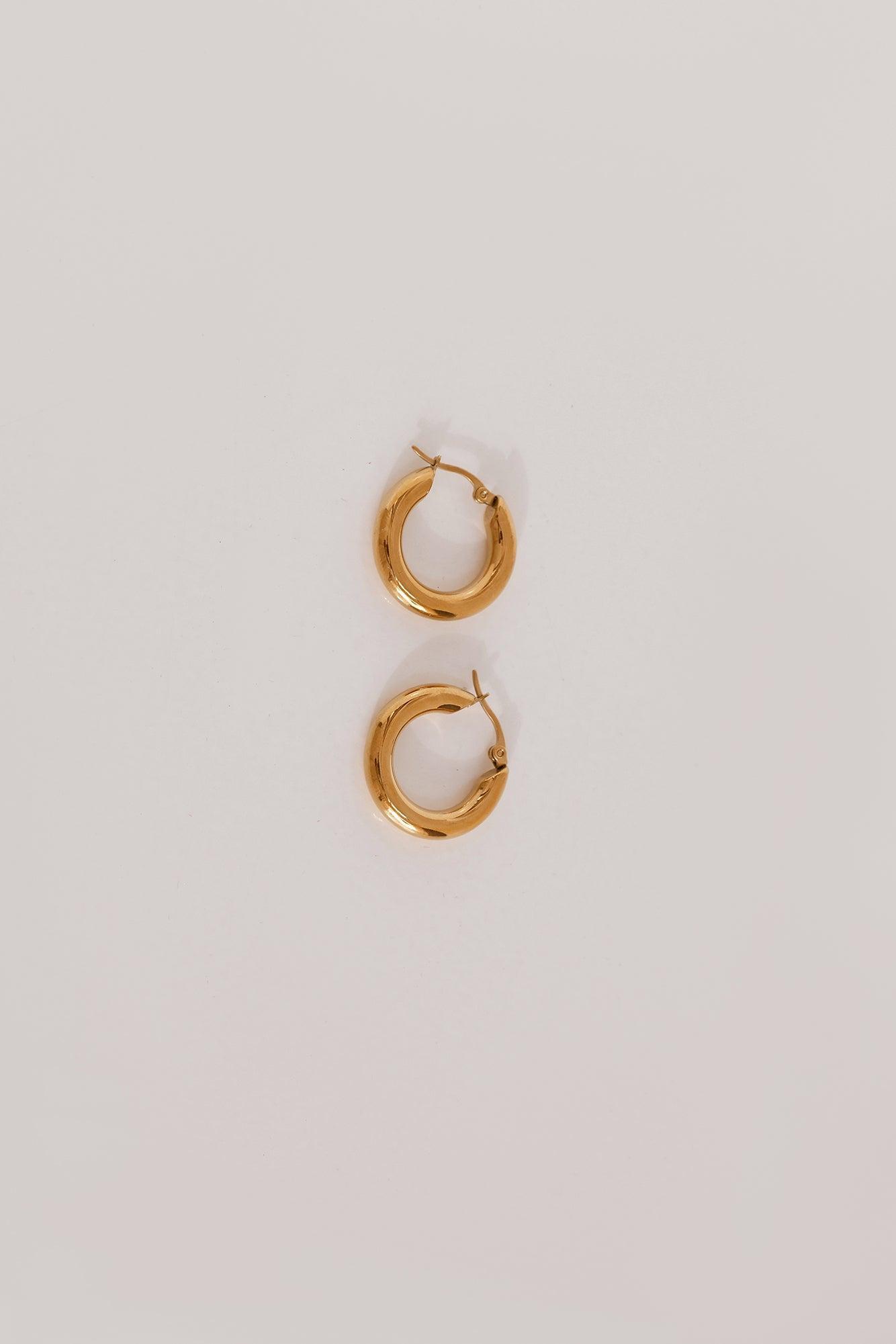 18k Gold Plated Power To Her Hoop Earrings Gold Product Image