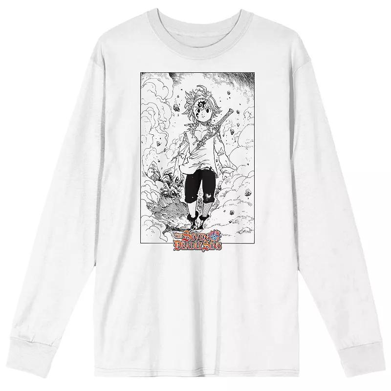 Mens Seven Deadly Sins Meliodas with Demon Mark Long Sleeve Graphic Tee Product Image