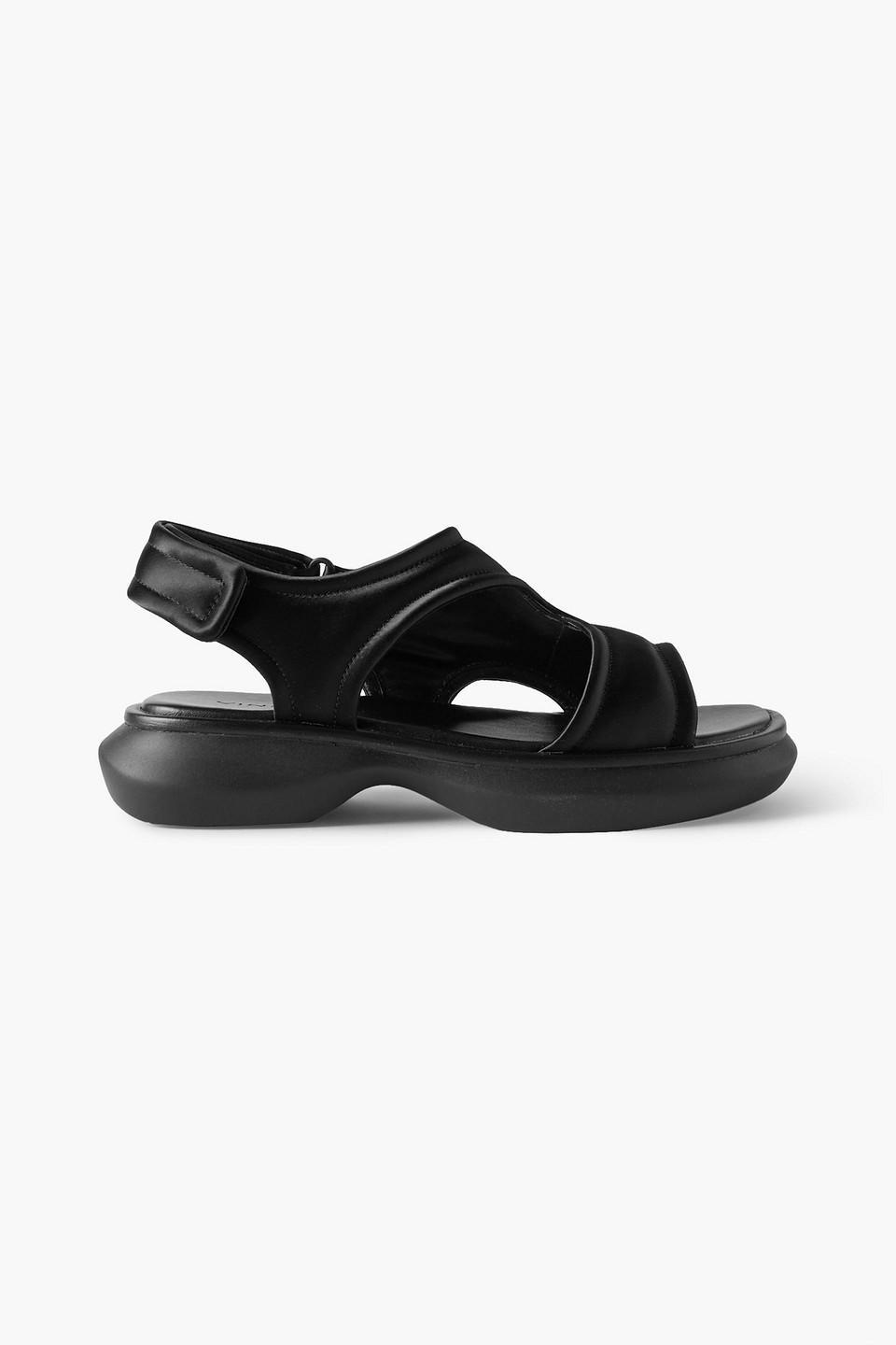 Fresca Satin Strappy Sandal In Black Product Image