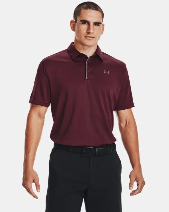 Mens Under Armour Tech Polo Red Product Image