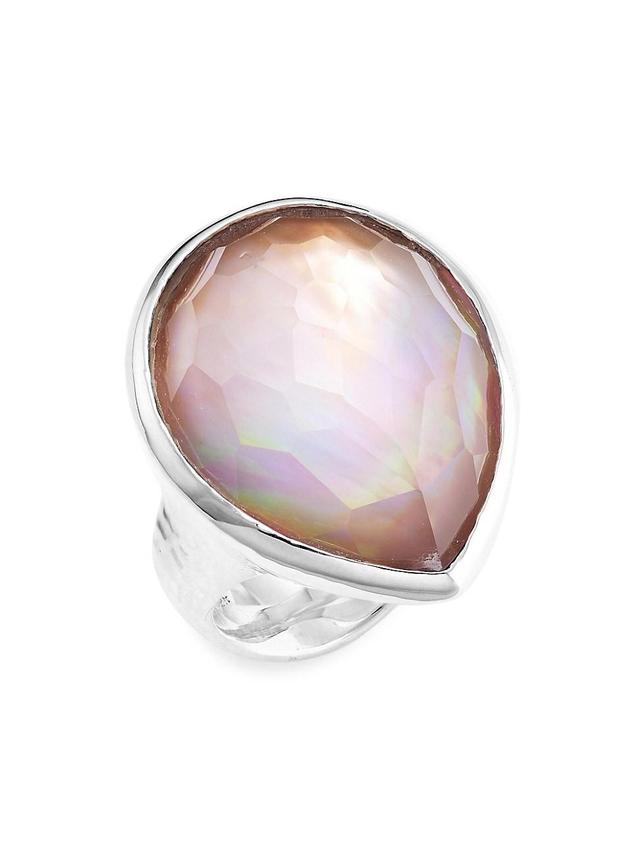 Womens Wonderland Sterling Silver, Rock Crystal & Mother-Of-Pearl Ring Product Image