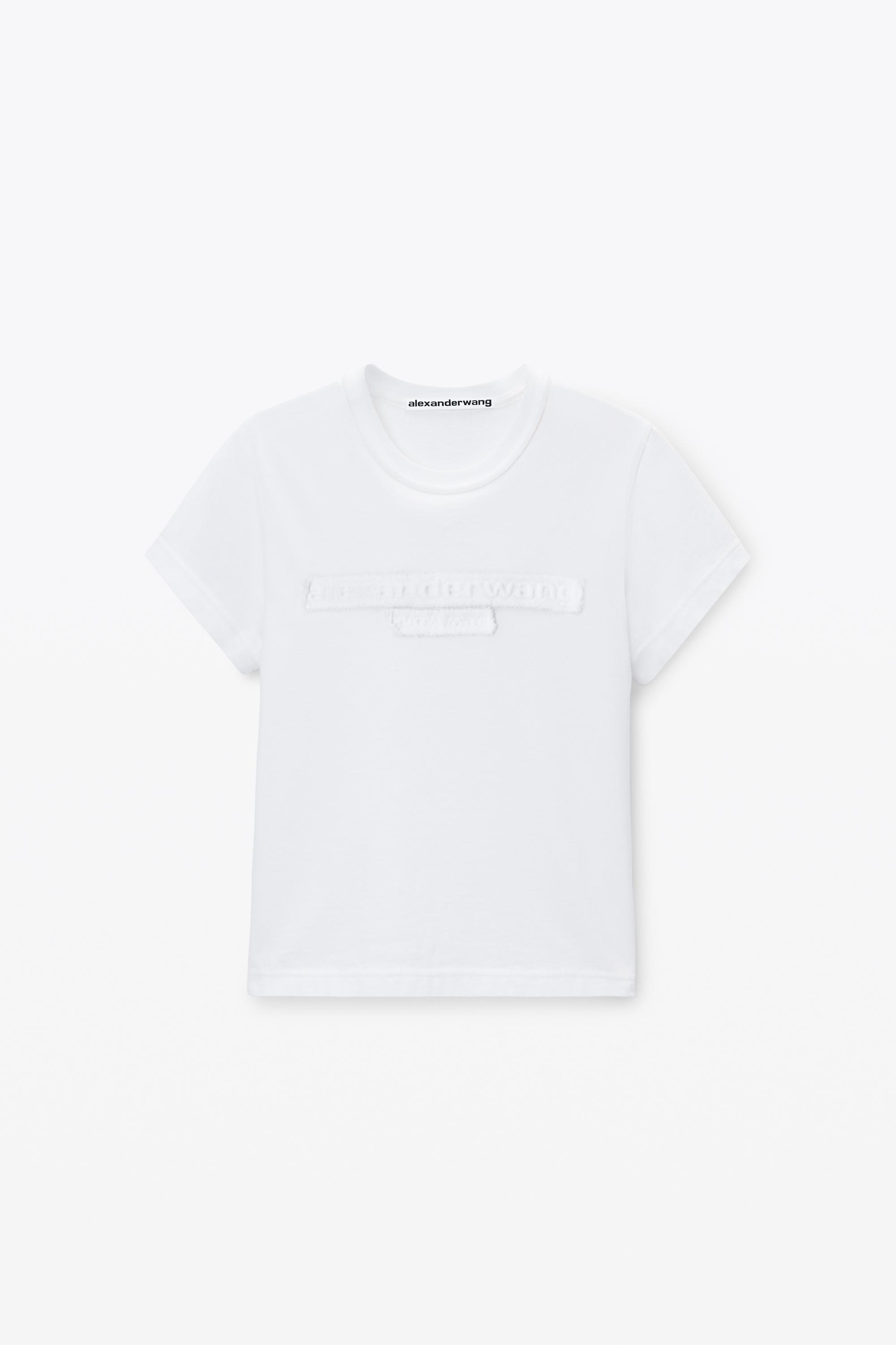 Distressed Logo Shrunken Tee In Cotton Jersey Product Image