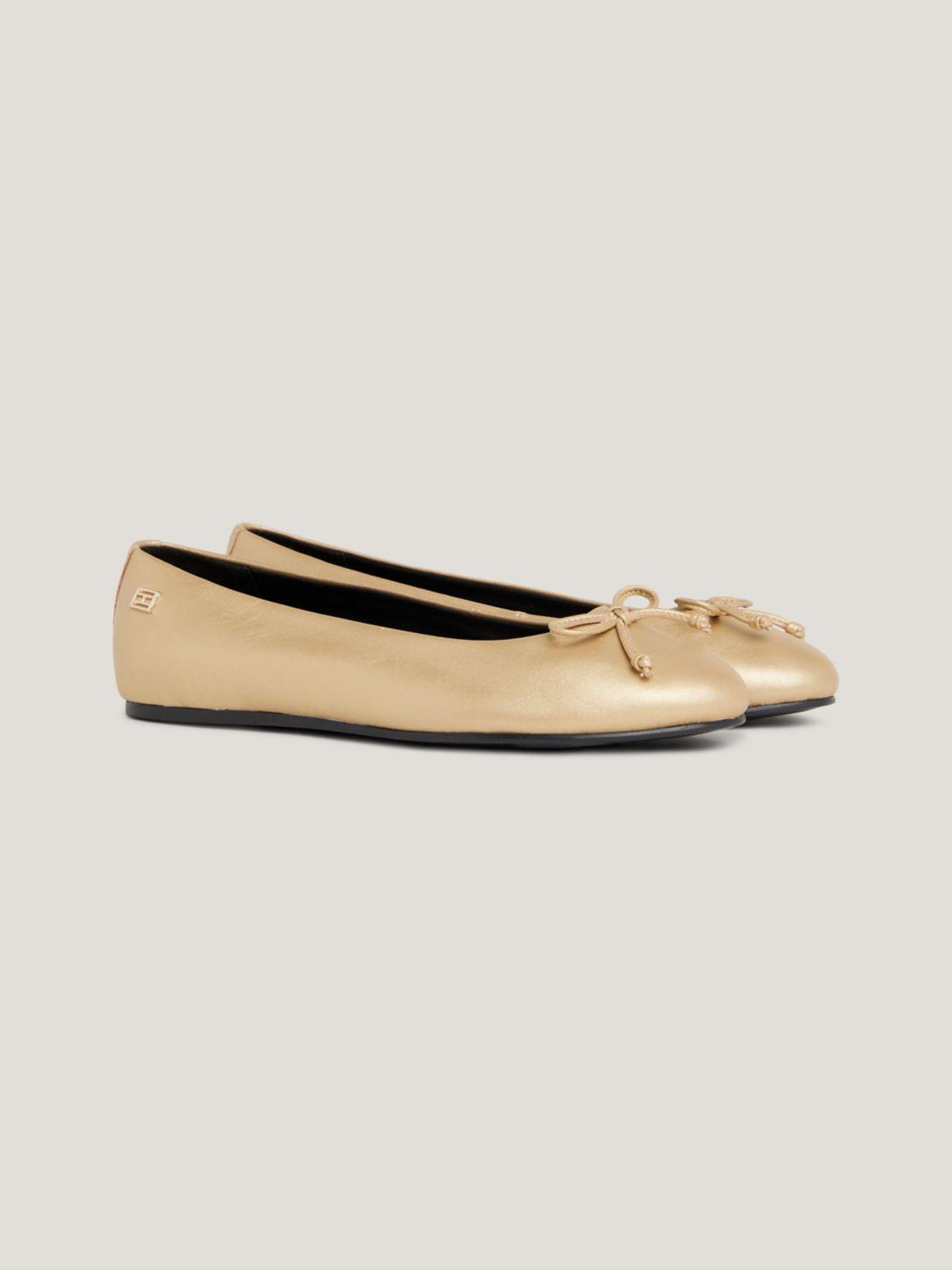 Tommy Hilfiger Women's Golden Leather Ballerina Flat Product Image