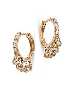 Bloomingdales Diamond Dangling Bezel Hoop Earrings in 14K Yellow Gold, 0.46 ct. t. w. - 100% Exclusive Product Image