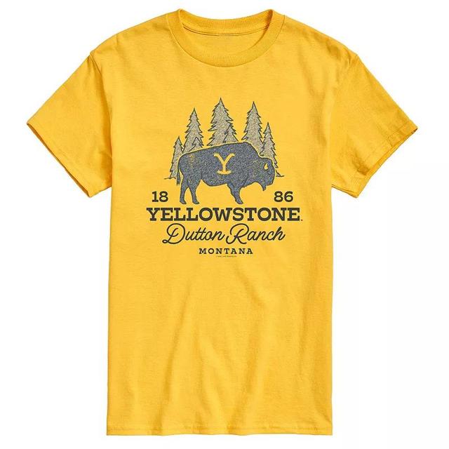 Mens Yellowstone Dutton Ranch Bison Graphic Tee Ivory Product Image