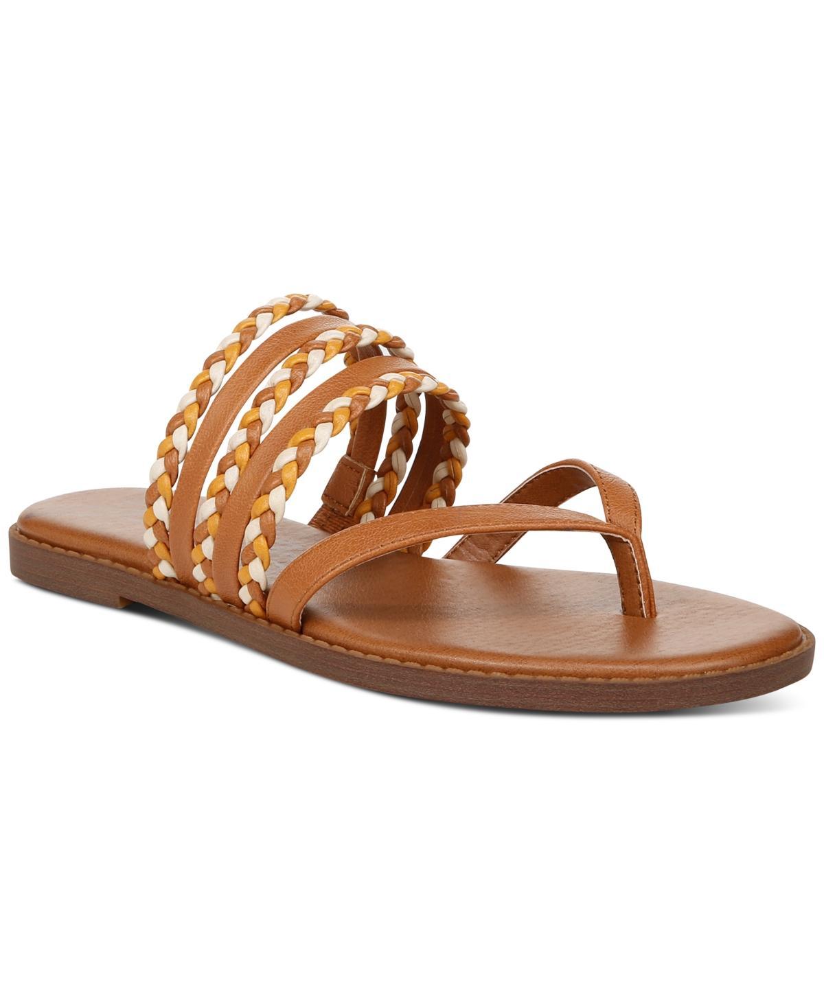 Zodiac Womens Cary Braided Strappy Thong Flip Flop Slide Sandals Product Image