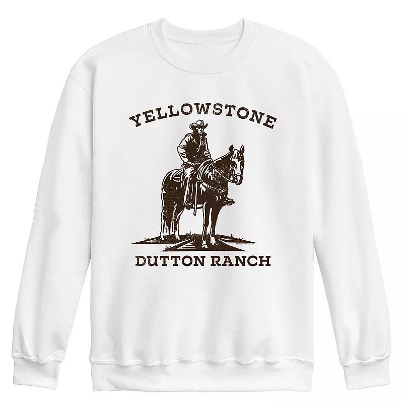 Mens Yellowstone Horse Sweatshirt White Product Image