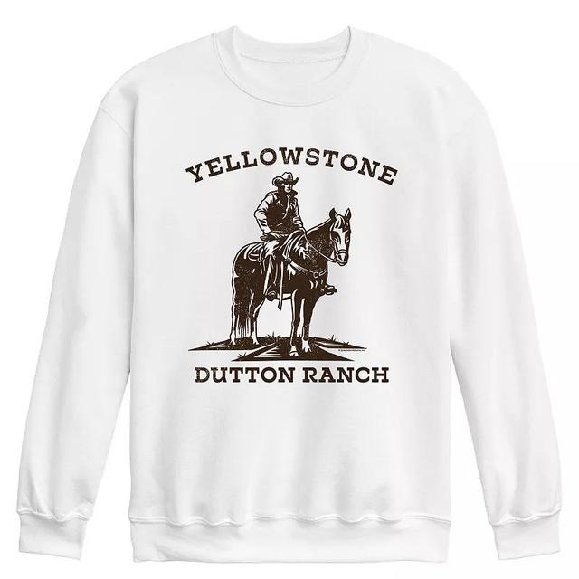 Mens Yellowstone Horse Sweatshirt White Product Image