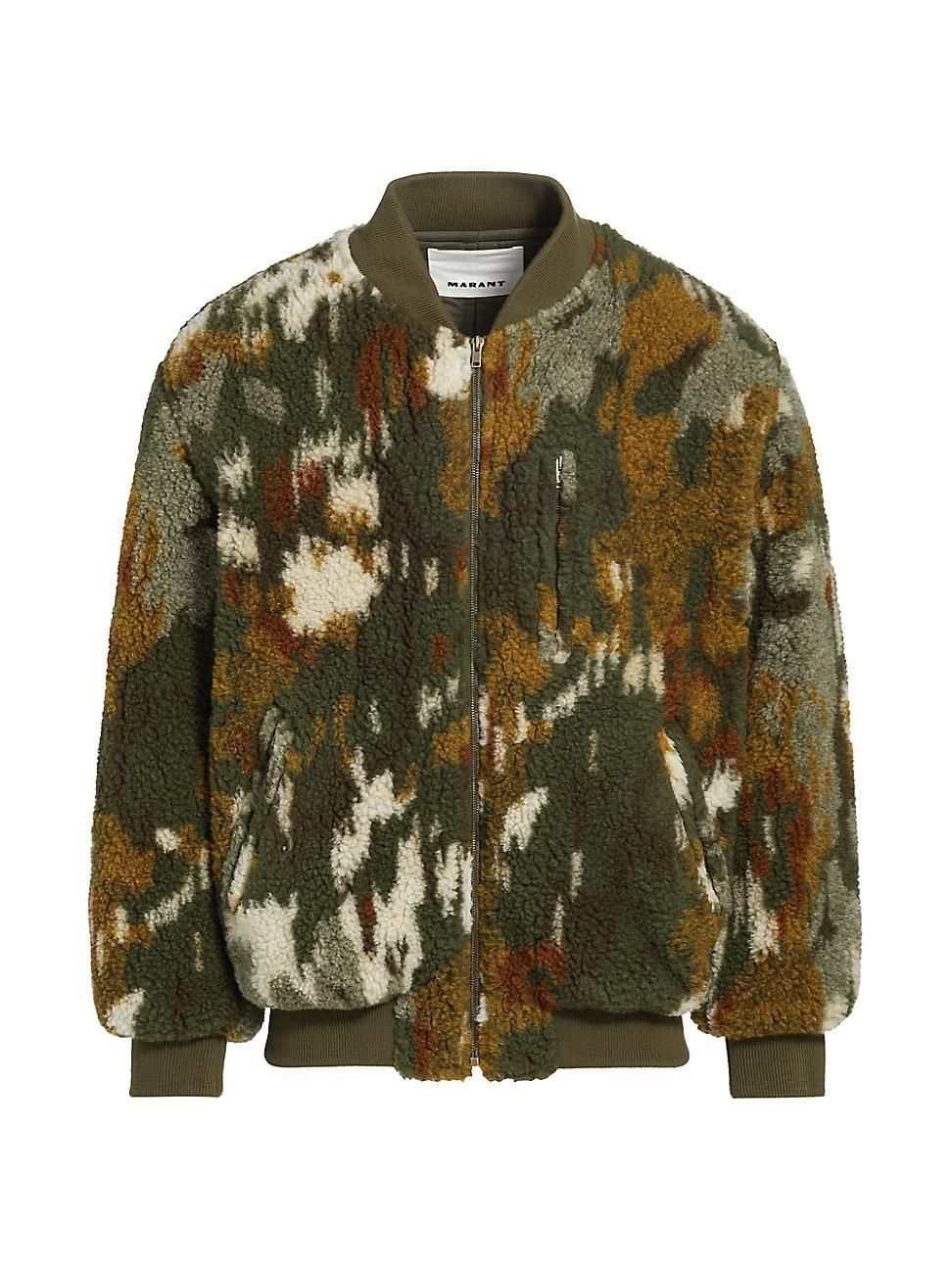 Mens Ougos Jacquard Wool-Blend Bomber Jacket Product Image