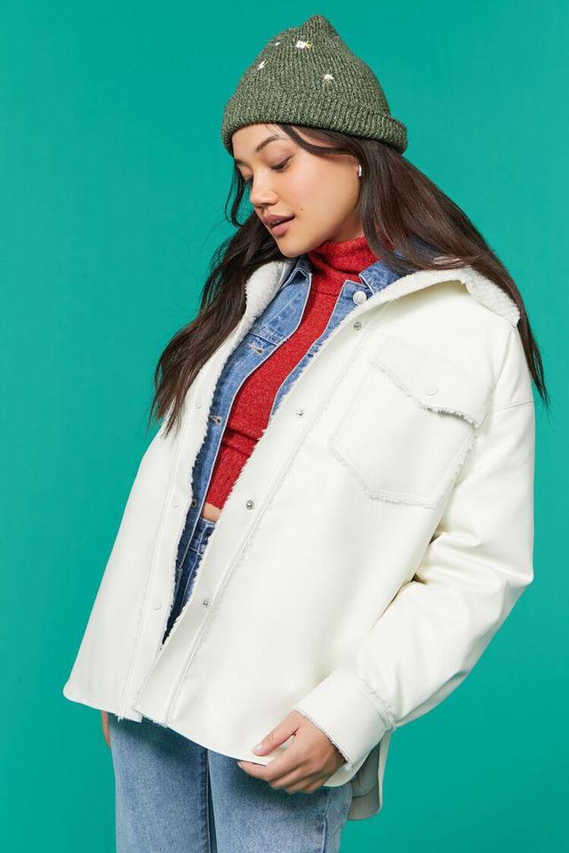 Faux Leather & Faux Shearling Jacket | Forever 21 Product Image