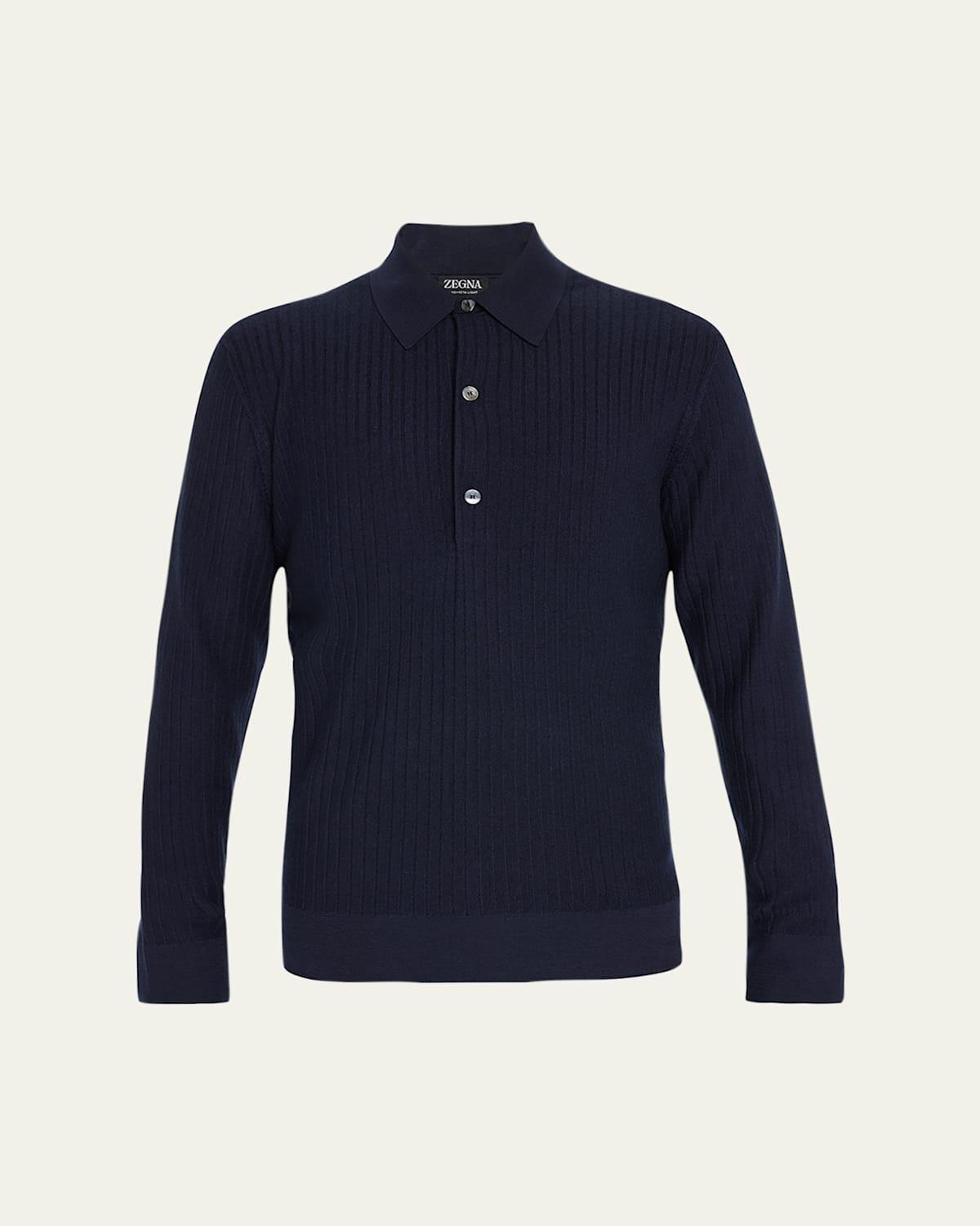 Mens Cashmere-Silk Polo Shirt Product Image