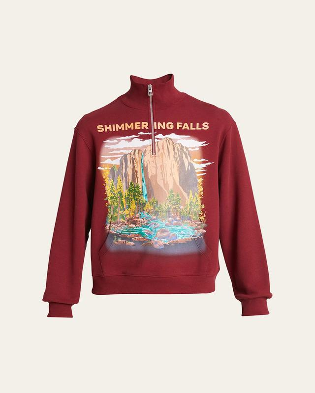 Mens Landscape-Print Terry Sweatshirt Product Image