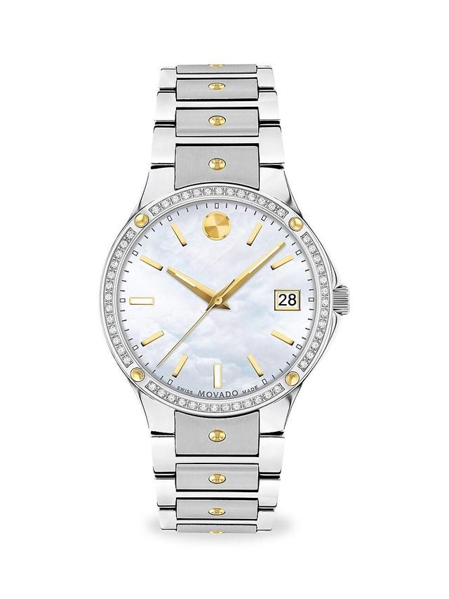 Movado SE White Sunray Dial Bracelet Watch Product Image