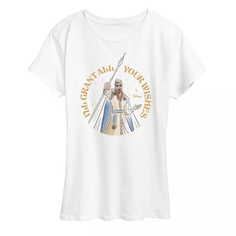 Disneys Wish King Magnifico Womens All Your Wishes Graphic Tee, Girls Product Image