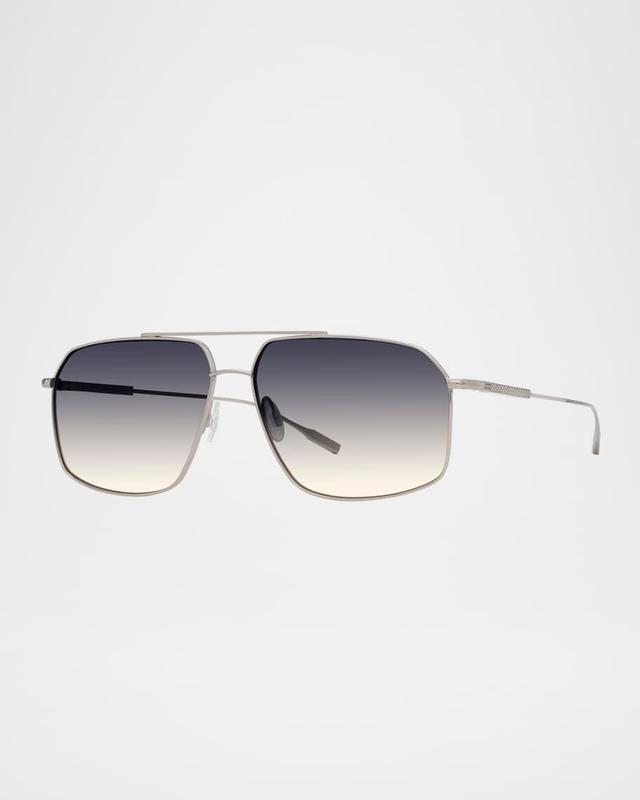 Men's Renzo Titanium Aviator Sunglasses Product Image