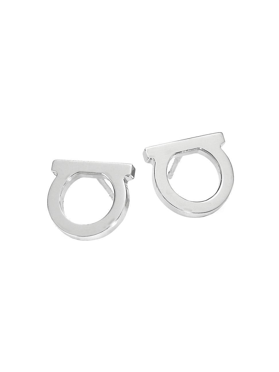 Womens Silvertone Logo Stud Earrings/0.5 Product Image