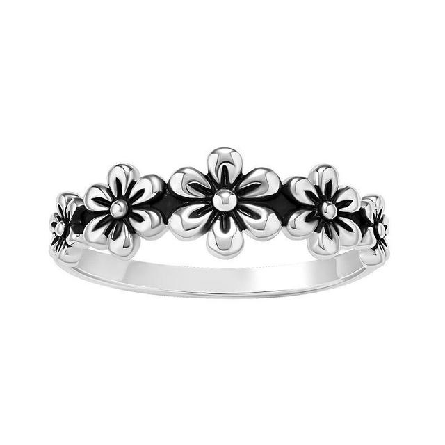 PRIMROSE Sterling Silver Flower Ring, Womens Silvertone Product Image