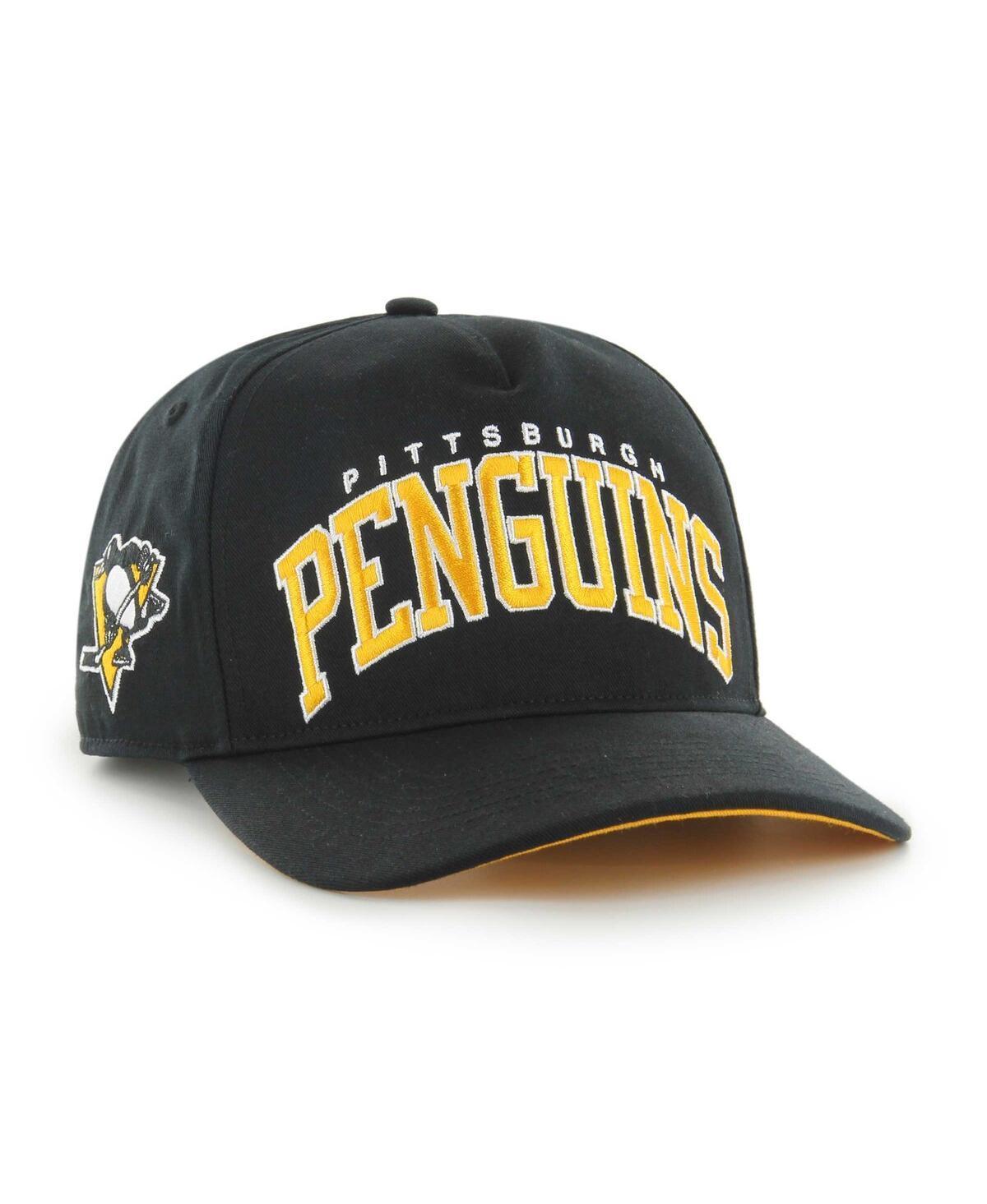 Mens 47 Brand Black Pittsburgh Penguins Block Arch Hitch Snapback Hat Product Image