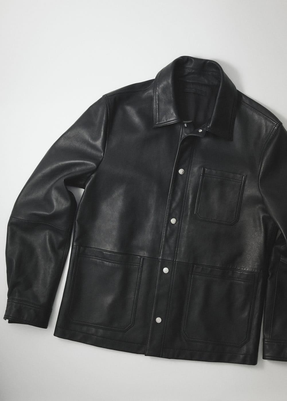 MANGO MAN - 100% nappa leather jacket blackMen Product Image