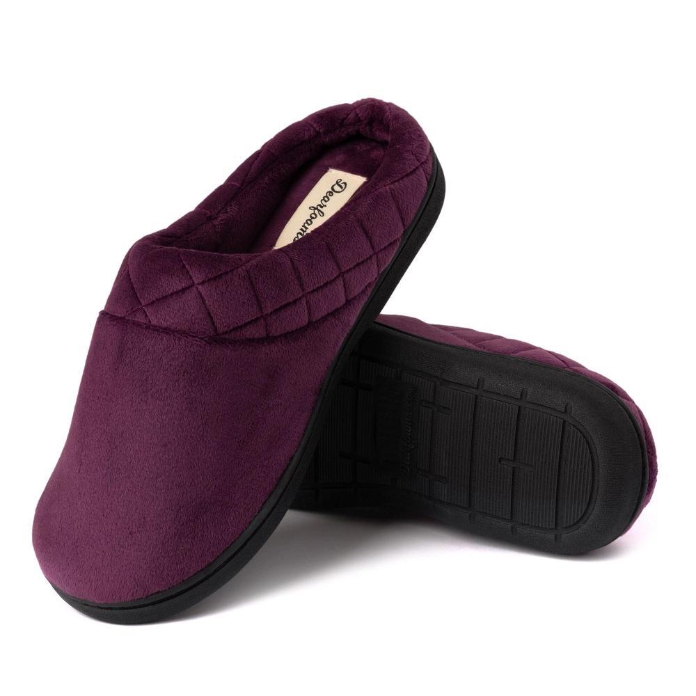 Dearfoams Women's Darcy Quilted Cuff Velour Clog House Slipper Product Image