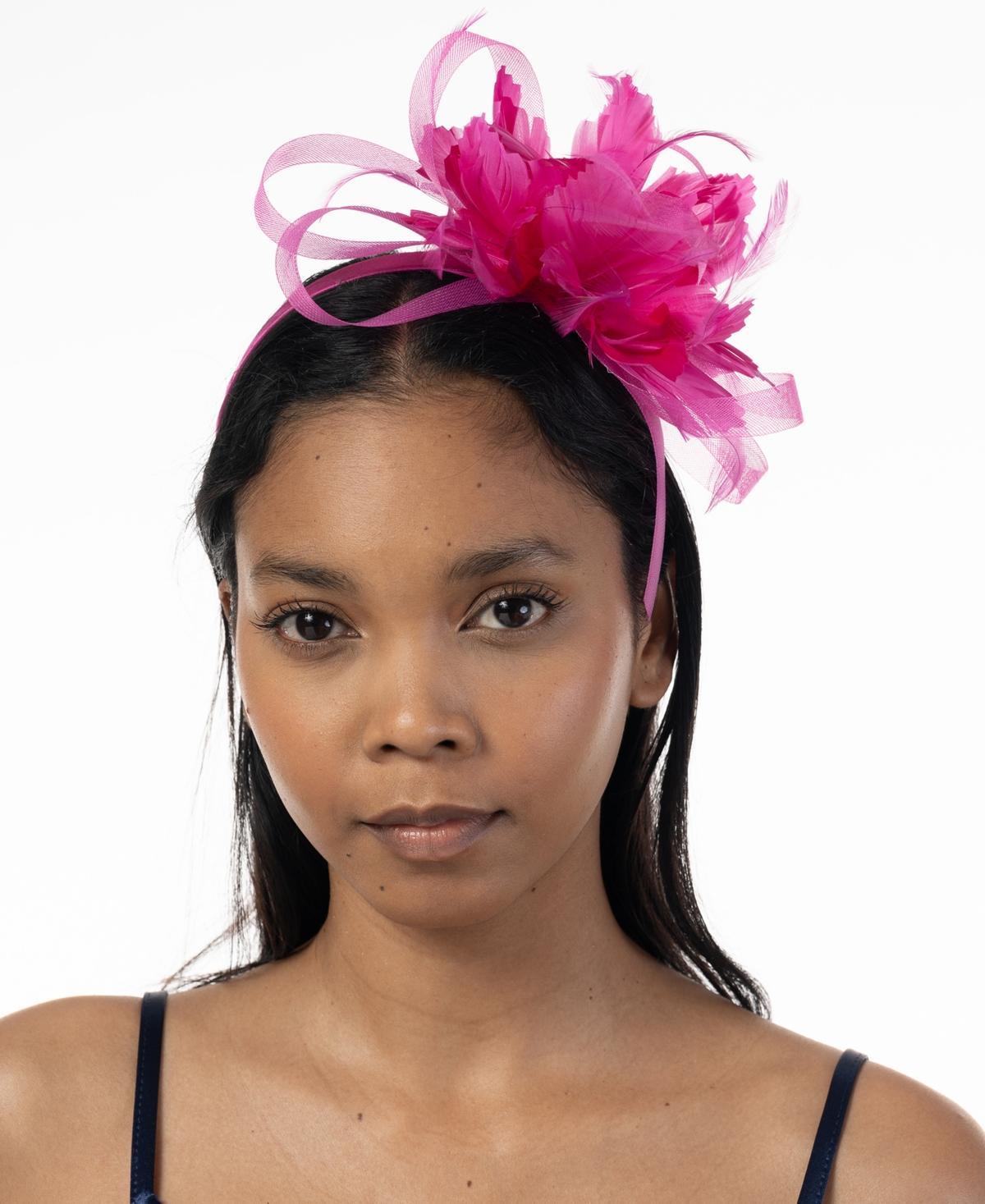 Bellissima Millinery Collection Womens Flower & Feather Loop Fascinator Product Image