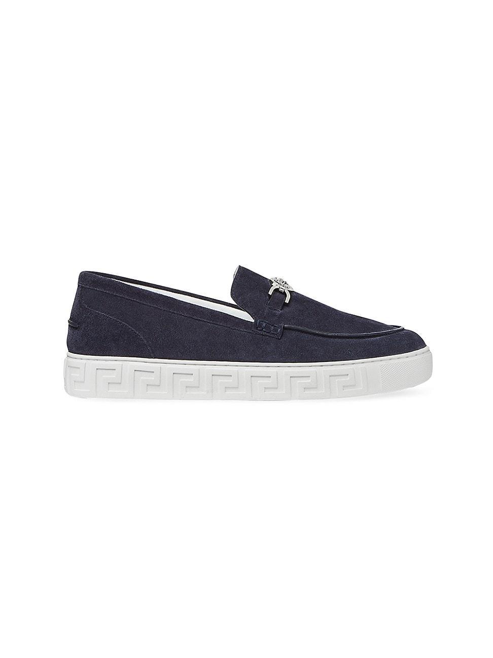 Mens Medusa Suede Moccasins Product Image