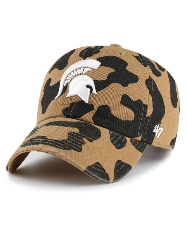 Womens 47 Michigan State Spartans Rosette Leopard Clean Up Adjustable Hat Product Image