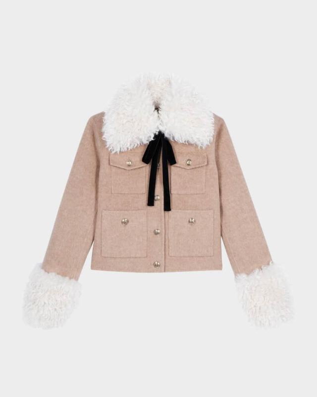 Faux-Fur Trimmed Jacket  Product Image