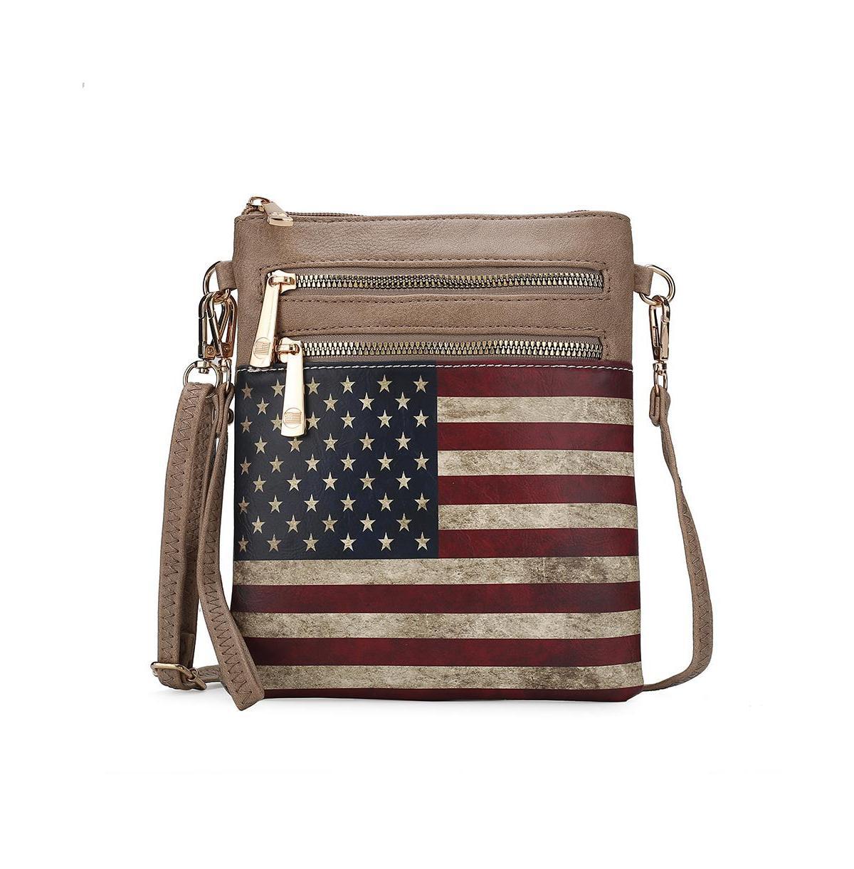 Mkf Collection Genesis Printed Flag Women s Crossbody Bag by Mia K Product Image