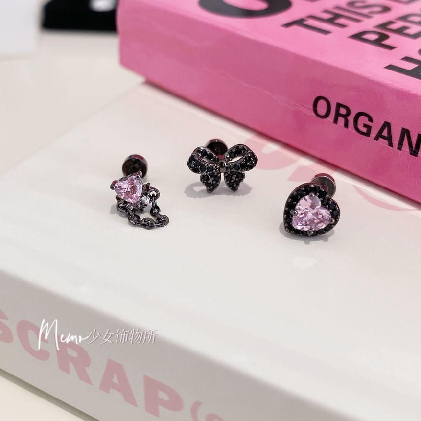 Rhinestone Alloy Stud Earring (Various Designs) Product Image