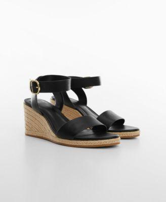 Mango Womens Wedge Buckle Sandals Product Image