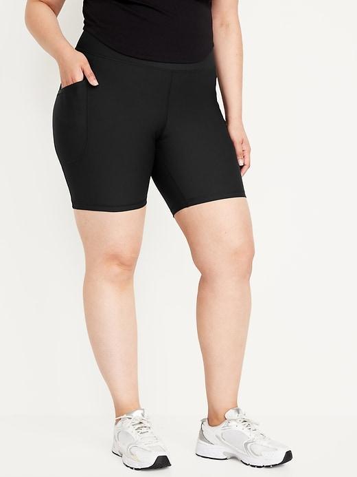 High-Waisted PowerSoft Biker Shorts -- 8-inch inseam Product Image