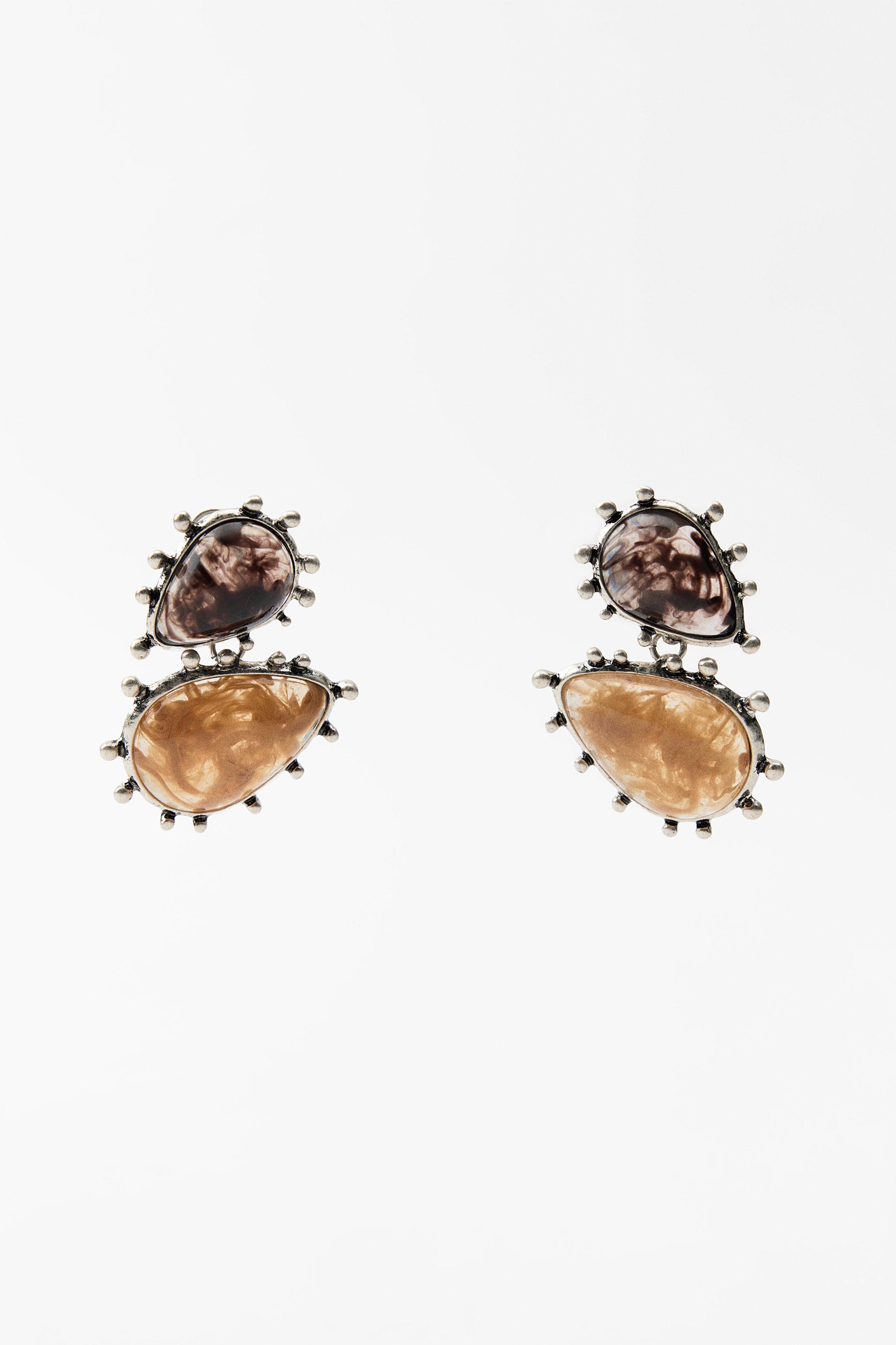 RESIN STONE COWBOY EARRINGS Product Image