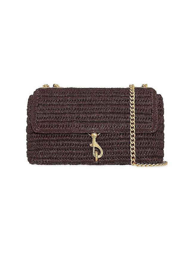 Womens Medium Edie Raffia Crossbody Bag Product Image