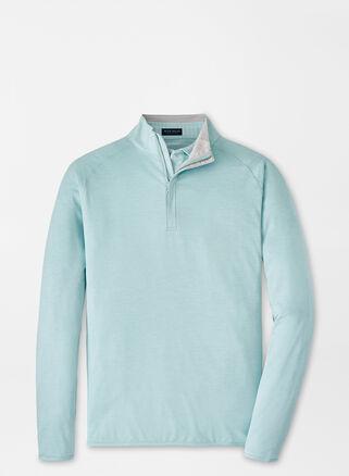 Peter Millar Mens Stealth Performance Quarter-Zip | Color: Iced Aqua | Size: L Product Image