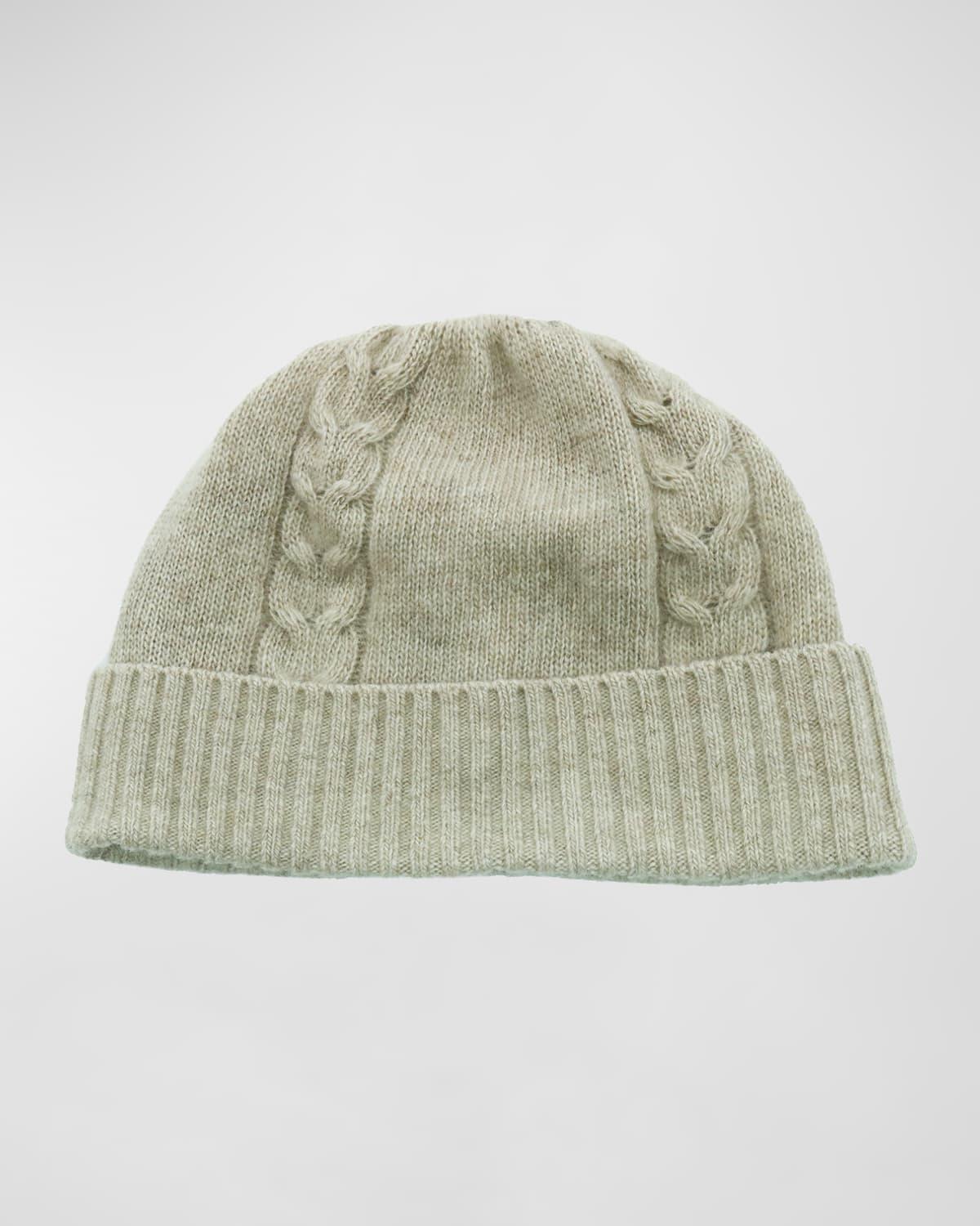 Mens Cable-Knit Beanie Hat Product Image