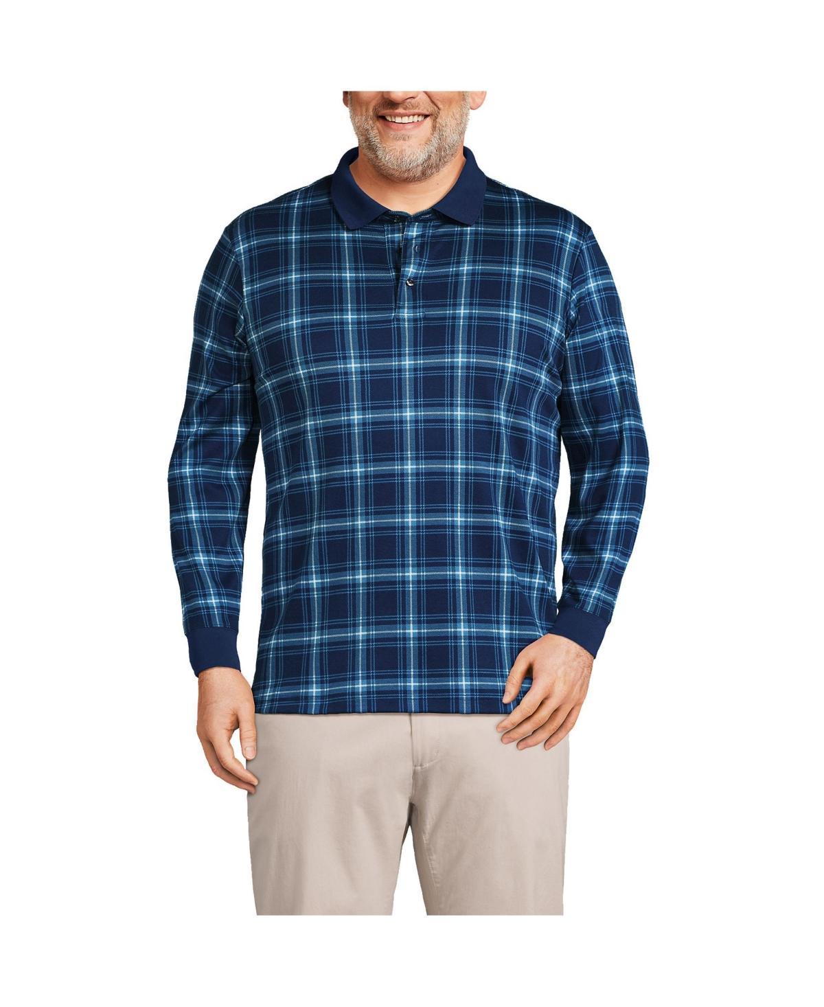 Lands End Big & Tall Long Sleeve Supima Interlock Polo Shirt Product Image