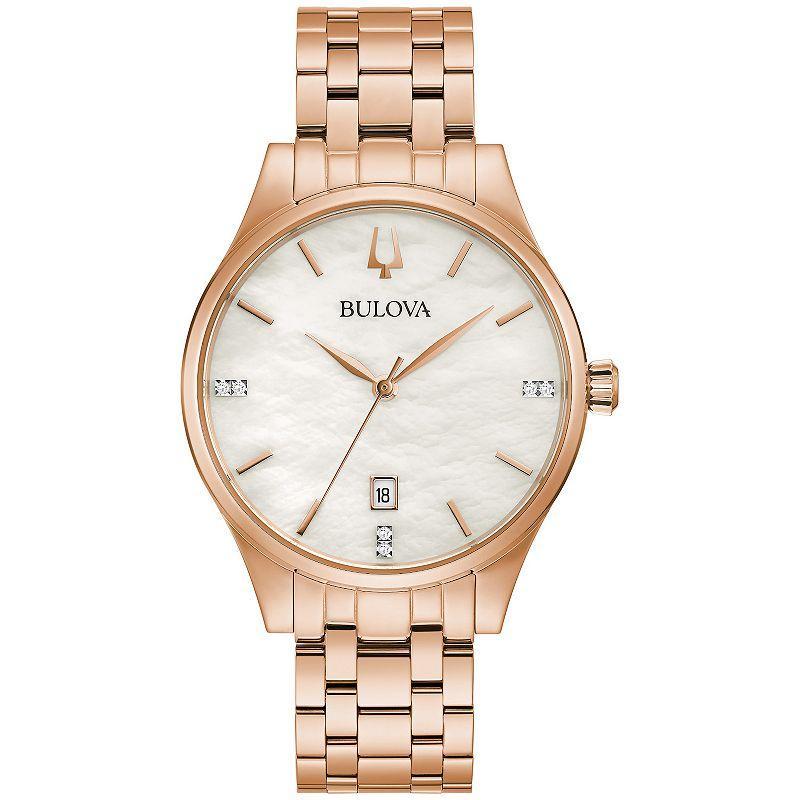 Bulova Womens Diamond Accent Watch - 97P152 Rose Gold Tone Product Image