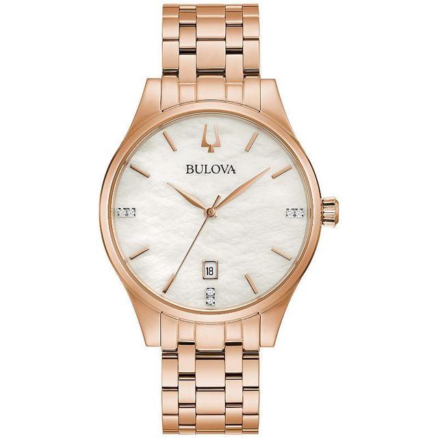 Bulova Womens Diamond Accent Watch - 97P152 Rose Gold Tone Product Image