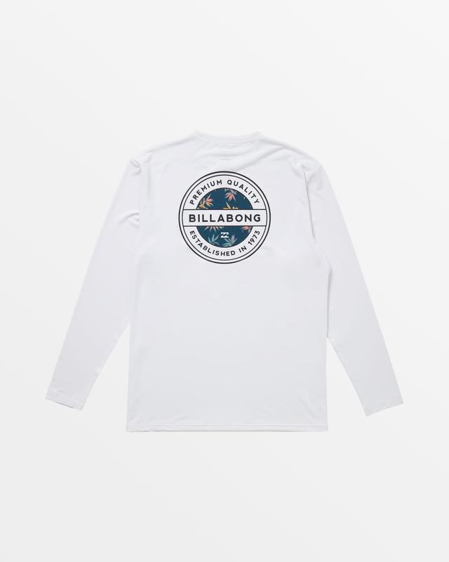 Classic Rotor UPF 50 Long Sleeve Surf Tee - White Male Product Image