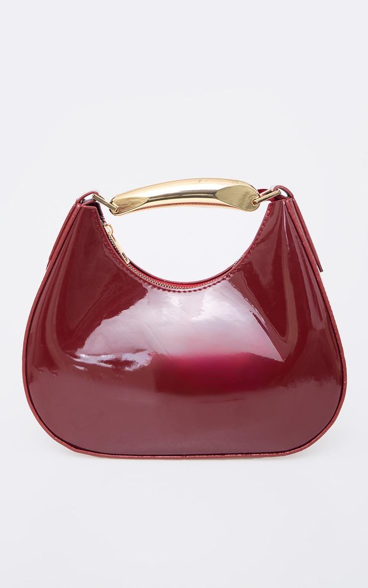 Burgundy Pu Metal Handle Grab Bag Product Image