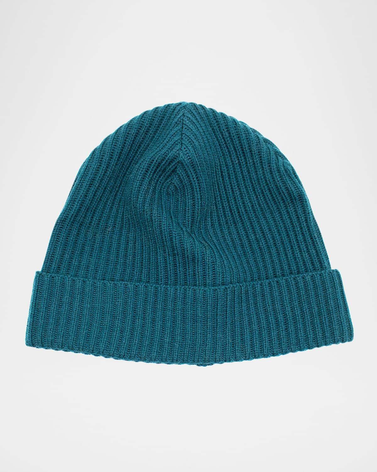 Men's Merino Wool Ribbed Beanie Hat Product Image