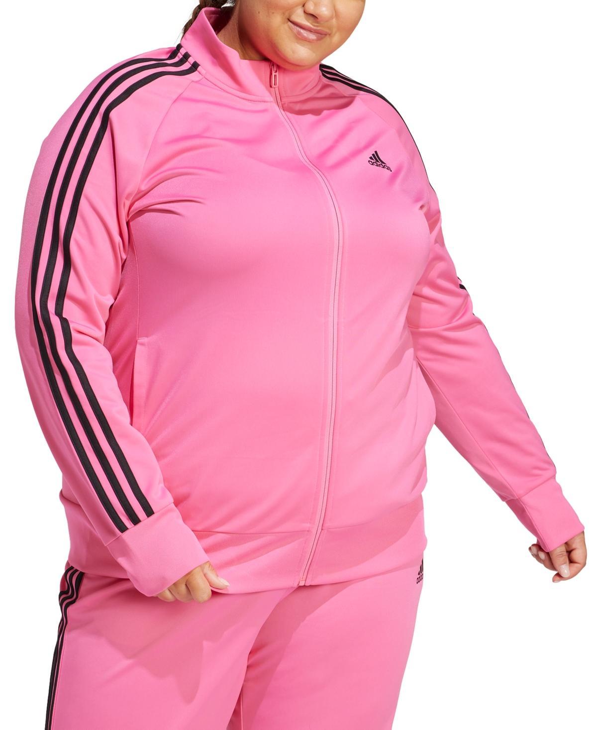 adidas Womens 3-Stripe Tricot Track Jacket-4X Product Image