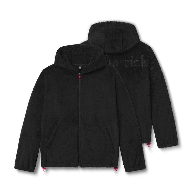 0887. Sherpa Recovery Full Zip Hoodie - Black/Black Product Image