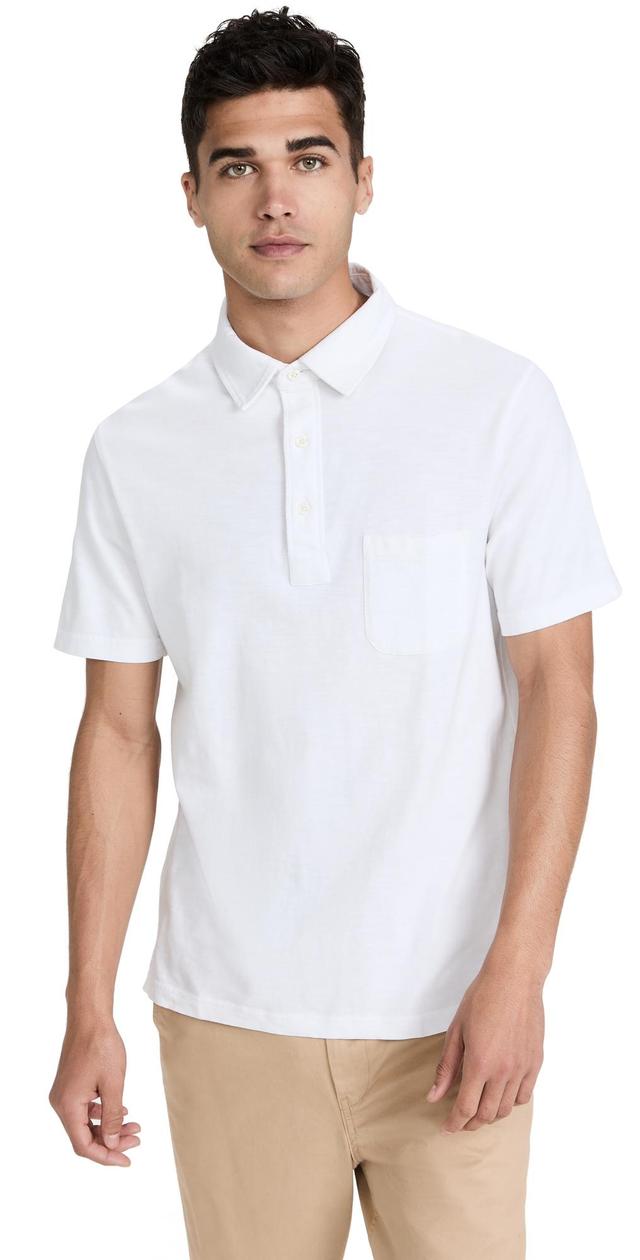 Faherty Sunwashed Polo (White 1) Men's Clothing Product Image