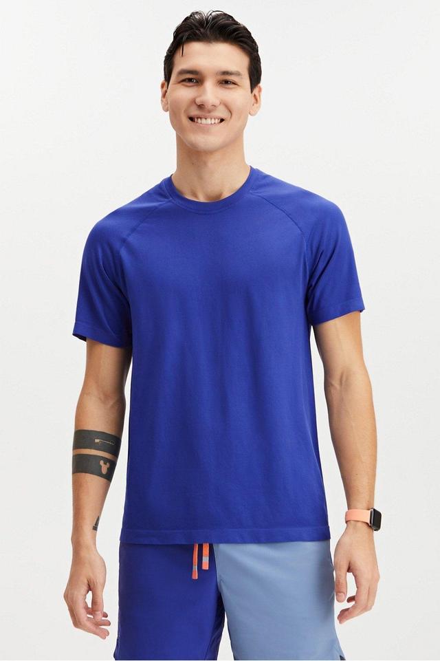 Fabletics Men The Training Day Tee male Carbon Blue Size M Product Image