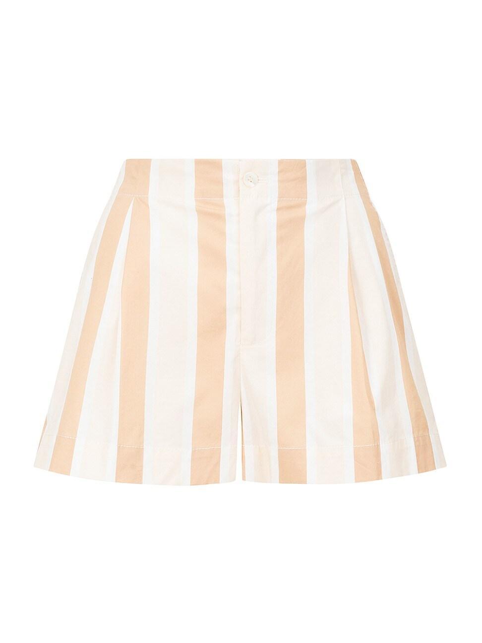 Womens Zoey Striped Cotton Shorts Product Image