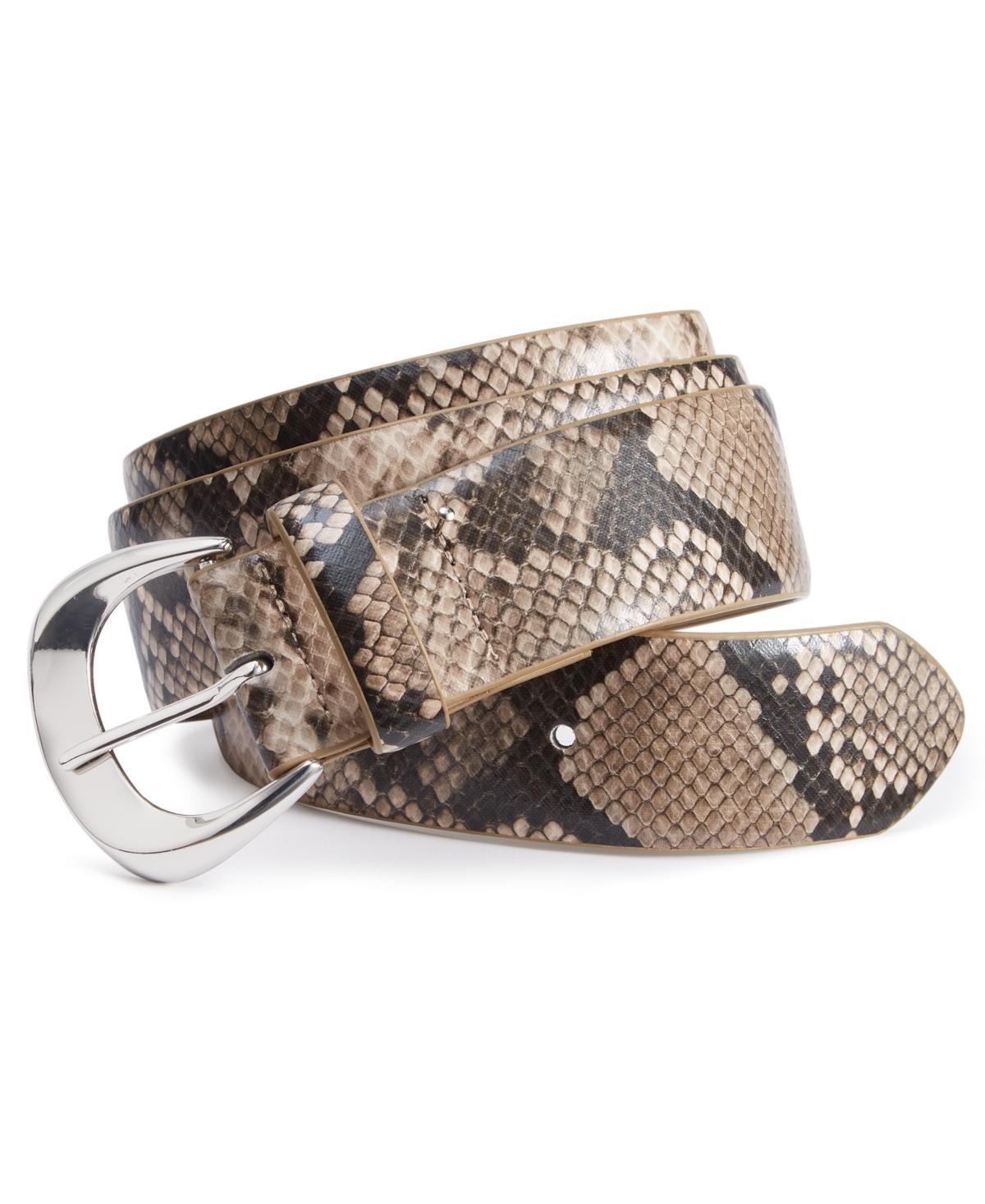 I.n.c. International Concepts Womens Snake-Embossed Faux-Leather Belt, Created for Macys Product Image