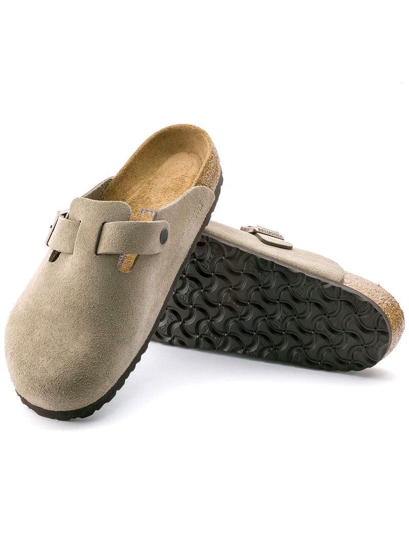 Women's Birkenstock Boston Clog Soft Footbed - Taupe Product Image